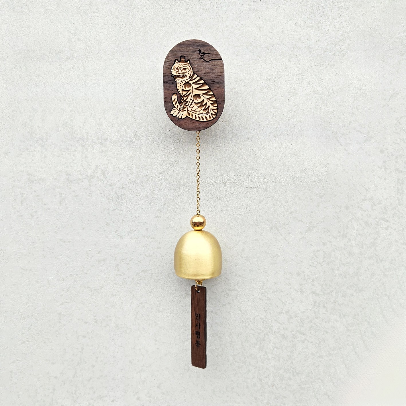 [디자인소행] 호작도 도어벨 풍경 문종 현관종 현관도어벨 호랑이도어벨 개별 박스포장 16,700원