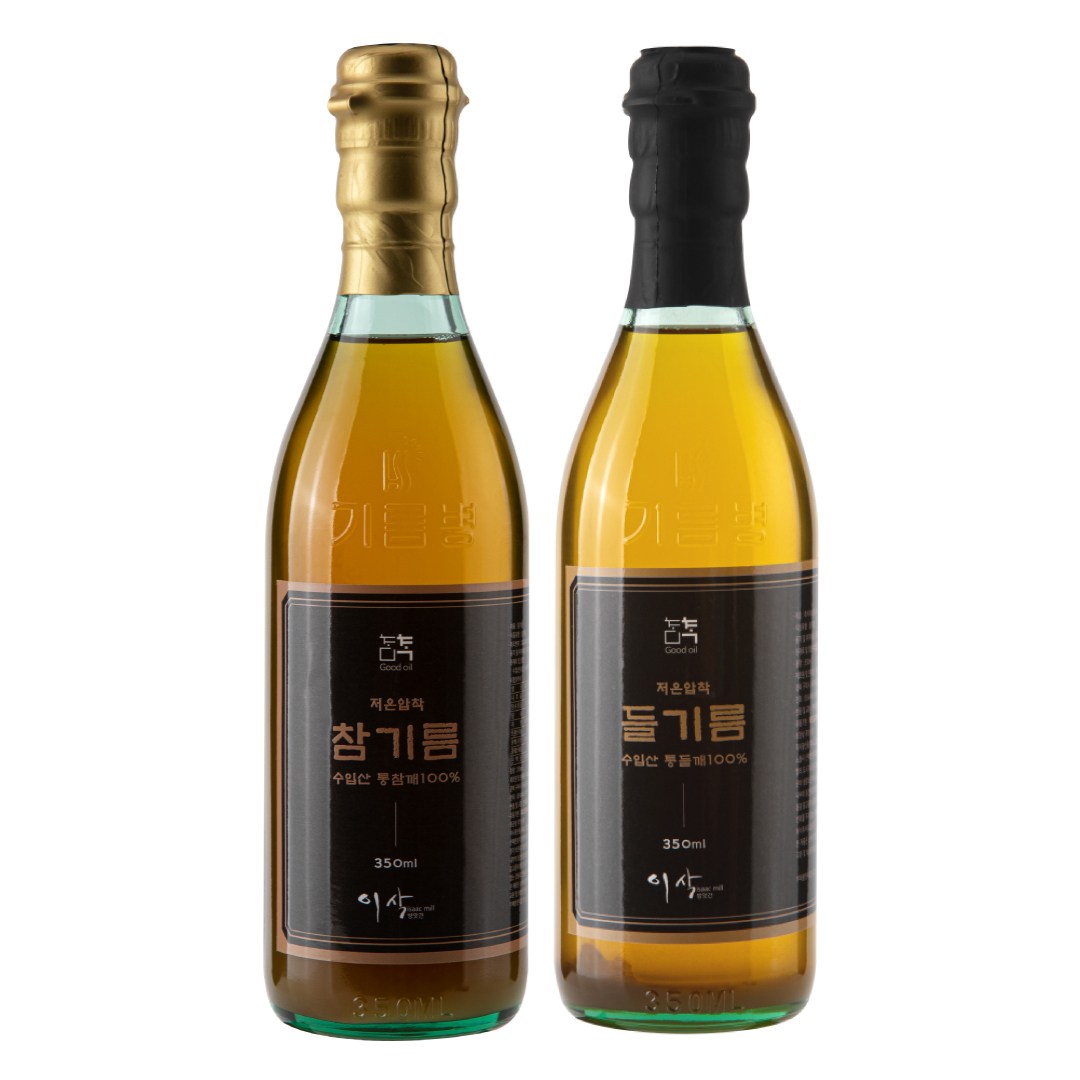 이삭방앗간 45년전통 저온압착 통참깨 참기름 + 통들깨 들기름 350ml 28,900원