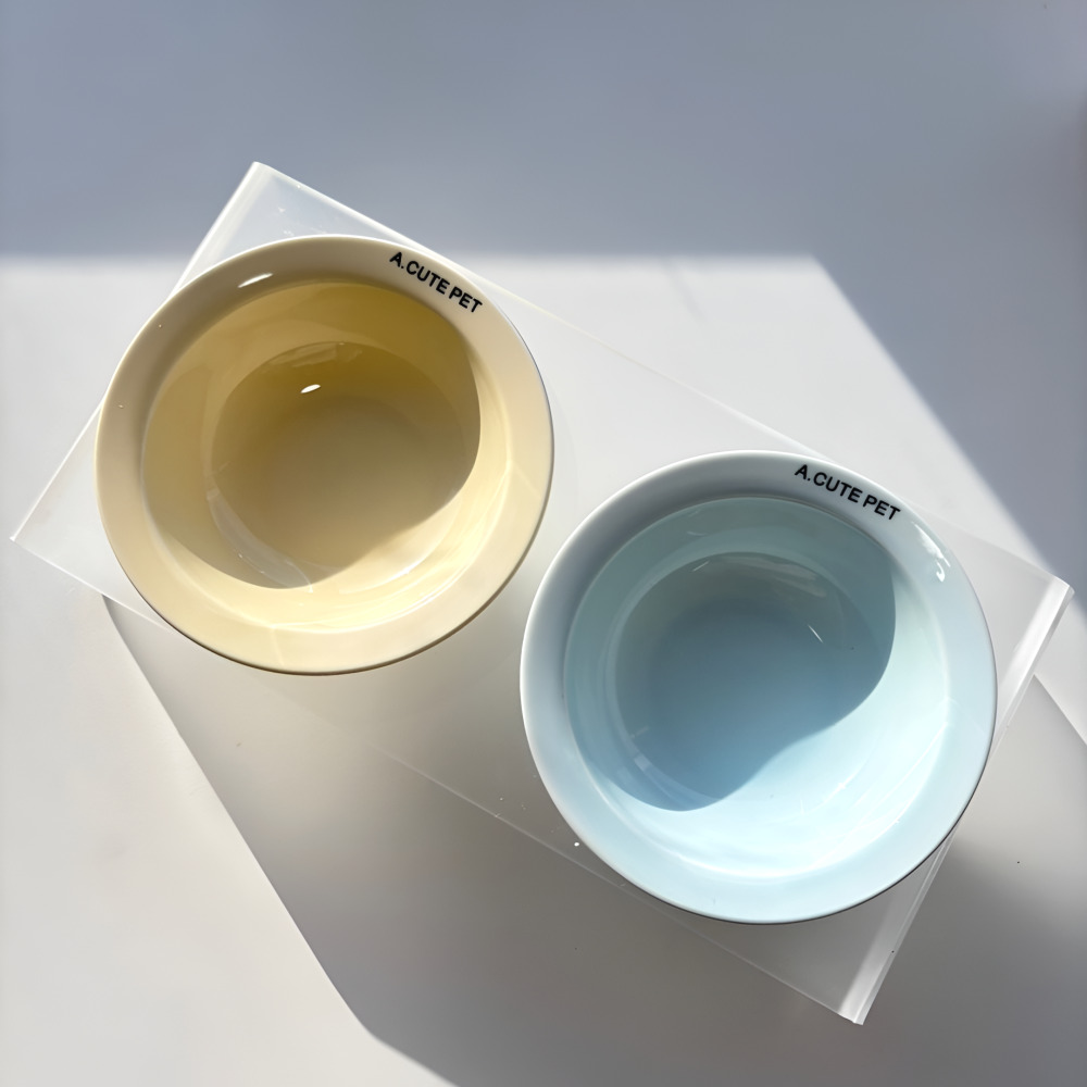 드루피 반려동물 파스텔 도자기 2구 식기, 1개, 옐로우,그린 18,800원