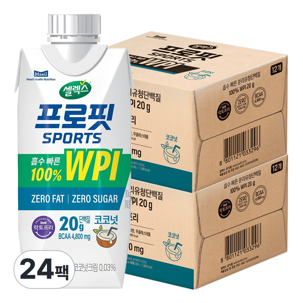 셀렉스 프로핏 스포츠 웨이프로틴 WPI 코코넛 드링크 단백질 음료 무설탕 무지방 분리유청단백질 48,900원