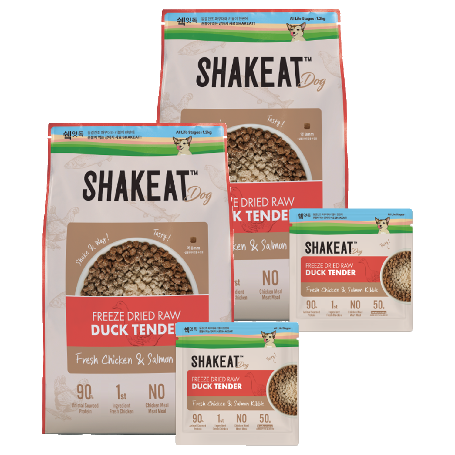 쉨잇 전연령 강아지 프레시 치킨 앤 살몬 키블 동결건조 사료 31,800원