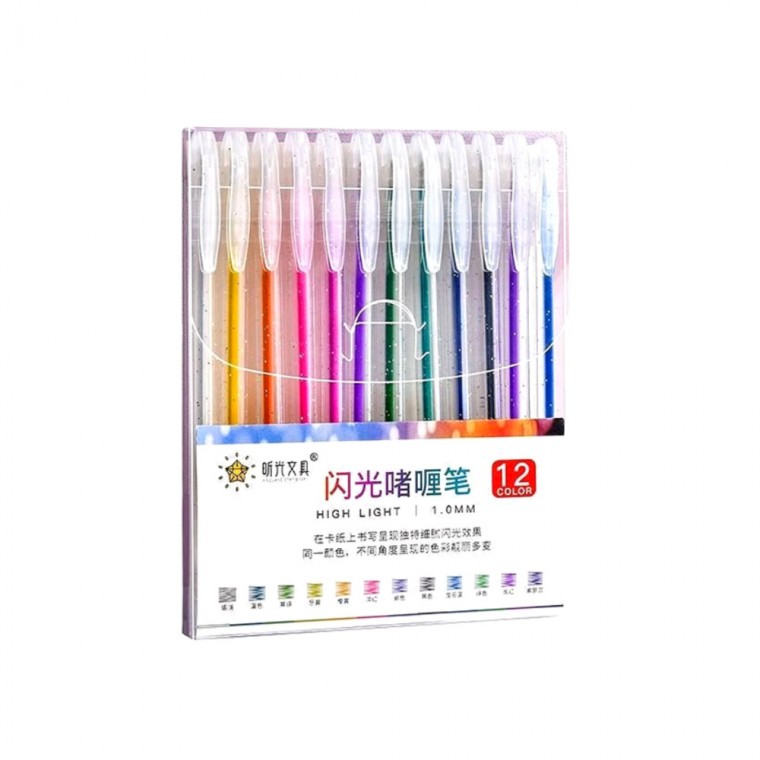 반짝이 글리터 젤펜 12컬러 세트 반짝이볼펜 컬러볼펜, 1개, 상세페이지 참조 5,290원