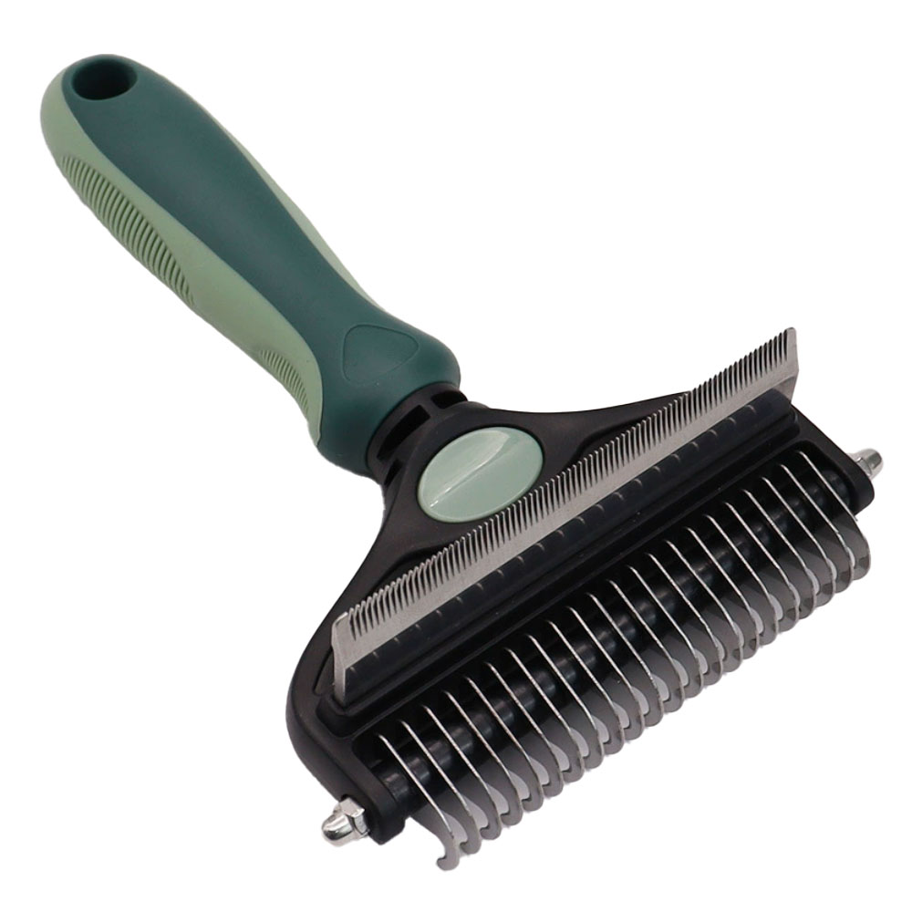 펫블리스 강아지 엉킨털 죽은털 제거 털갈이 저자극 슬리커 브러쉬, 1개, 그린 9,900원