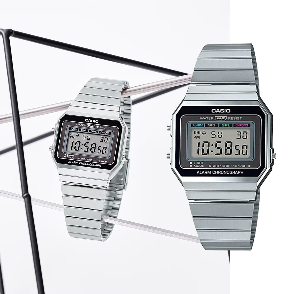 백화점AS가능 카시오 레트로 빈티지 사각 스퀘어 메탈 전자시계 A-700W-1ADF 데일리 학생 커플 지코스모제품 56,000원