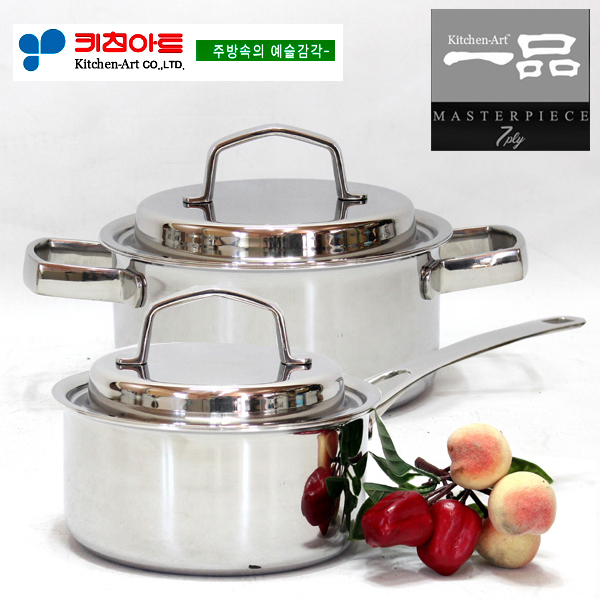 키친아트 일품(一品) 7-PLY 통칠중냄비 2종(A)SET(16+18) 96,300원