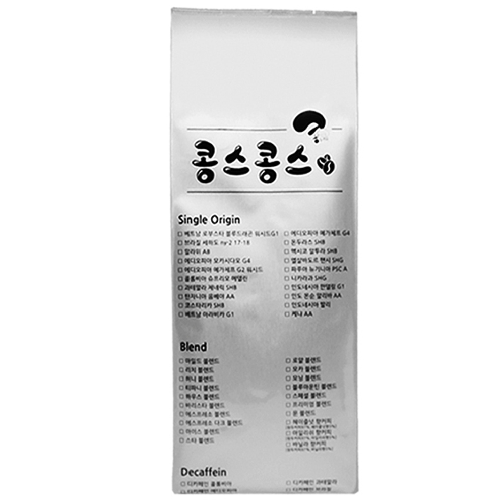 콩스콩스 원두커피 마일드 블렌드 원두콩 홀빈, 홀빈(분쇄안함), 1kg, 10개 195,000원