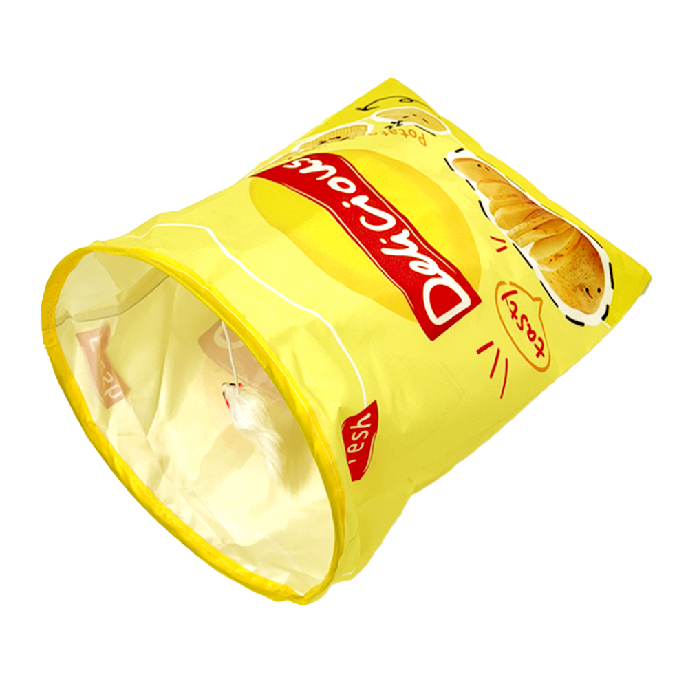 둥둥펫 고양이 바스락 숨숨터널 감자칩 하우스 6,500원