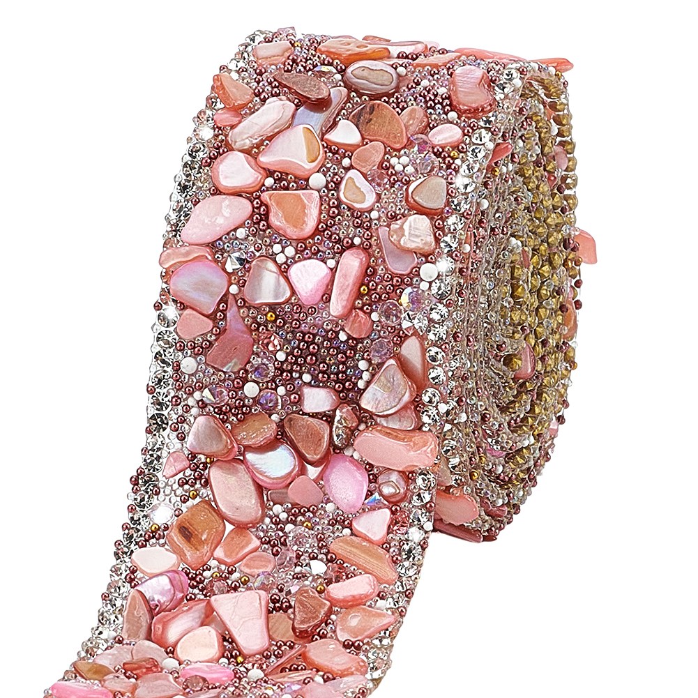 글래스 셀프 애드헤시브 핫픽스 라인스톤 리본 트리밍 의상 액세서리, 1개, 핑크 213 12,900원