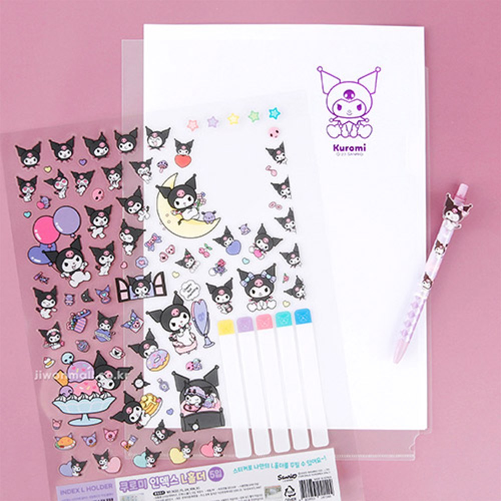 쿠로미 캐릭터 인덱스 L홀더 클리어 파일 5p세트 241544 4,900원