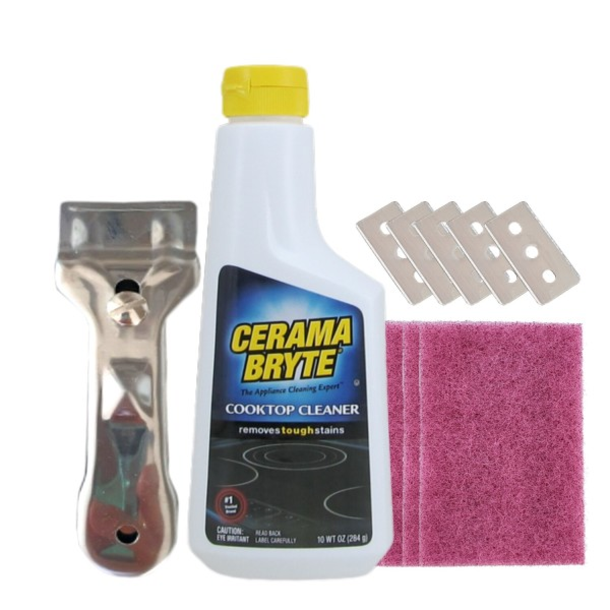 세라마브라이트 인덕션 전기렌지 청소 세제 스크래퍼 클리너세제+스크래퍼+칼날+수세미 4종세트 28,500원