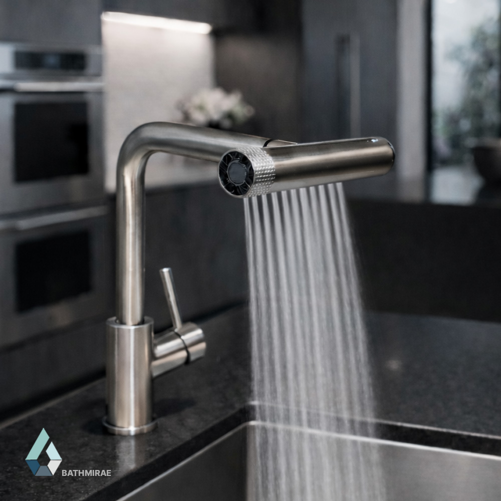 4WAY 6MODE 와이드 폭포 수전 (고급형) 무광 주방 수도꼭지 셀프교체 59,000원