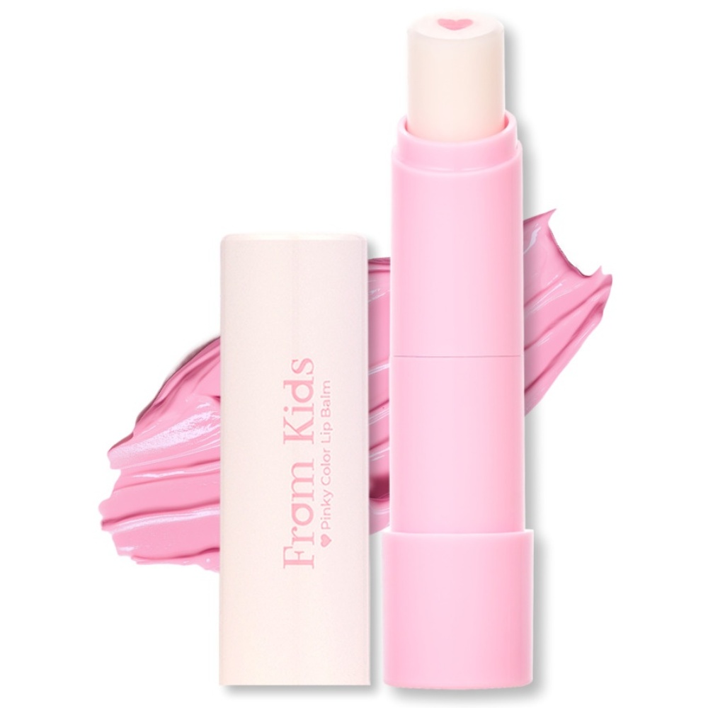 프롬키즈 하트 보습 립밤 2종 판테놀 무색 핑크 컬러 체인지 립스틱, 4g, 1개 9,900원