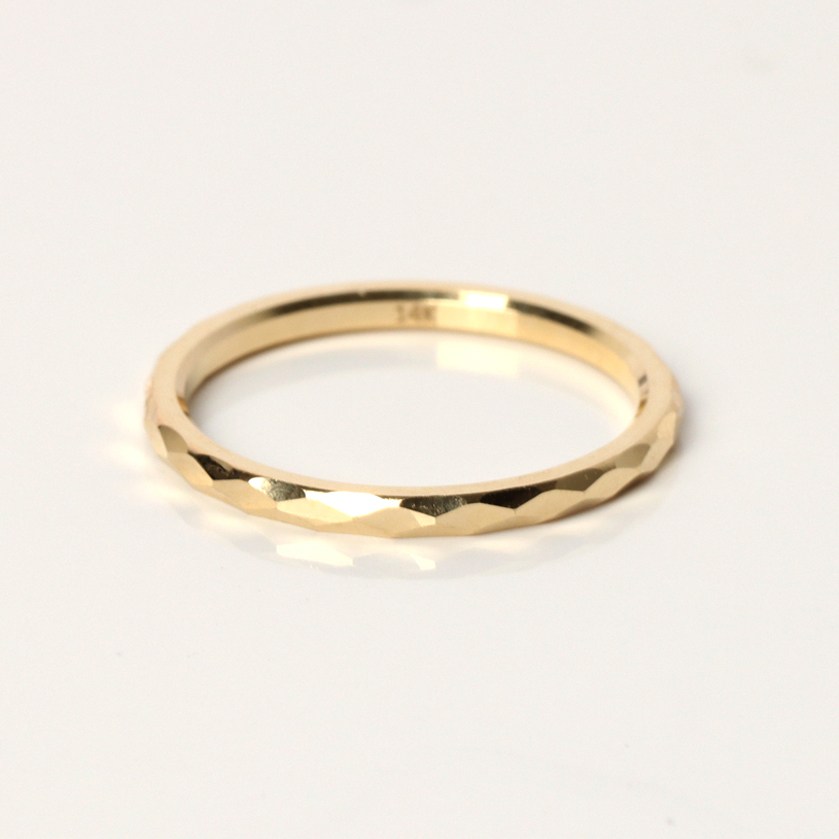 오로프 전체 14K 금 옐로우골드 할로우 다이아컷팅 가드링 반지 168,150원