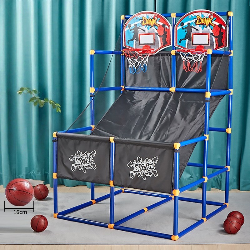 2인용 접이식 농구골대 실내 농구게임 농구기계 접이식 농구대 실내외게임 농구대, 1개, 검은, 현재가 93,000원