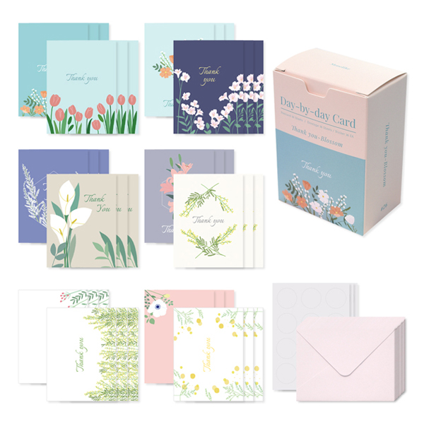 모노라이크 데이바이데이 Thank you Blossom 카드 36p + 봉투 36p + 스티커 36p 세트 14,470원