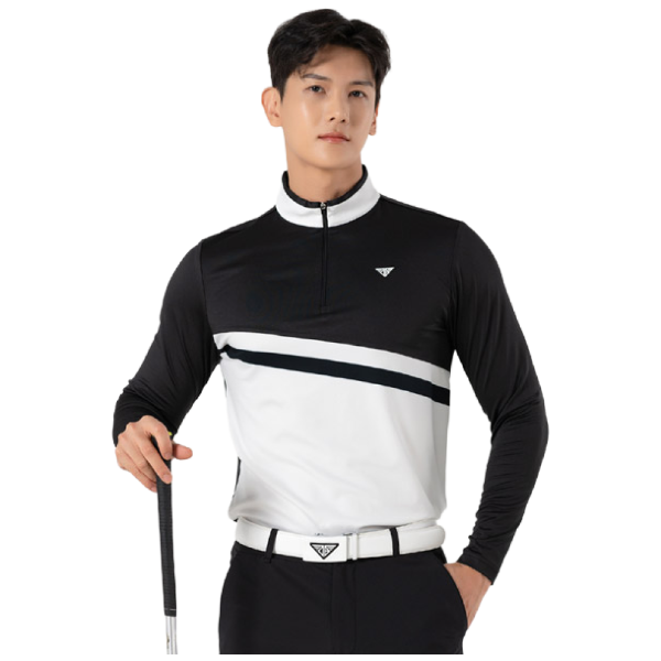 다운블로우 남자 기능성 골프웨어 배색 반집업 티셔츠 DB 6004 29,880원