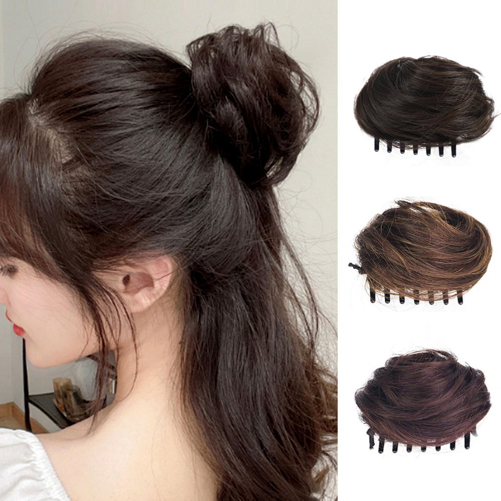마녀플랜트 미니 케치 당고머리 가발 집게핀 반올림 똥머리 부분가발핀 여자가발, 자연블랙_미니케치, 1개 11,600원