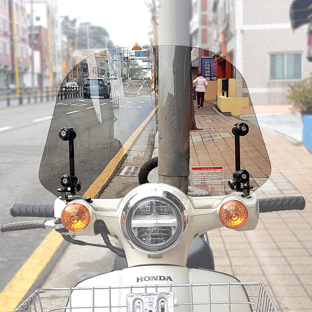 순흥 혼다 슈퍼커브110 2021-2025 튜닝 숏타입 클리어 스모그 윈드스크린, 1개 85,000원