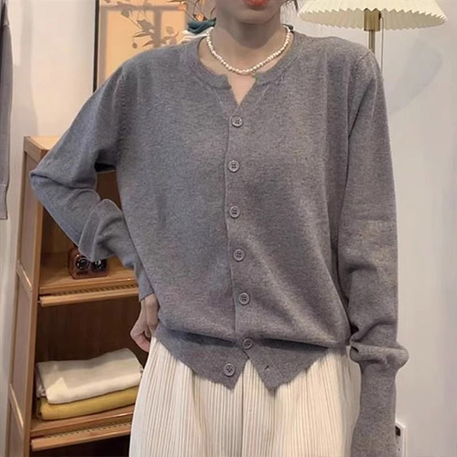 PARADAISO 여성용 베이직 데일리 소프트터치 라운드 니트 가디건 14,900원