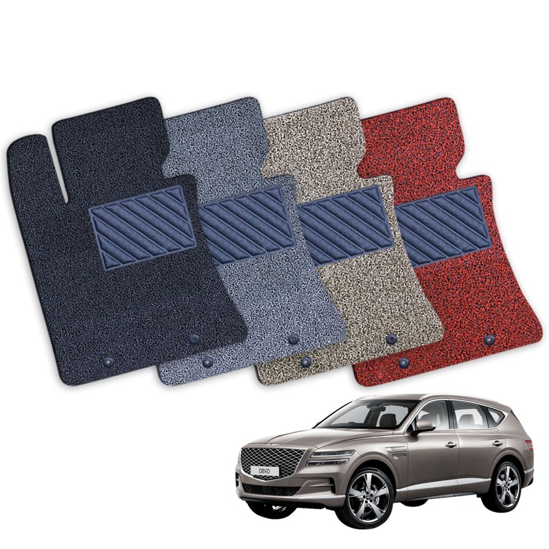 제네시스 전차종 확장형 코일매트 카매트 풀세트 CK, GV80 7인승(20년1월-), 블랙 테두리마감 59,900원