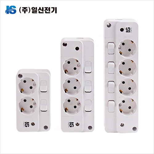 일신 스위치 개별 노출콘센트(2구/3구/4구) 16A 나사타입, 1개 15,700원