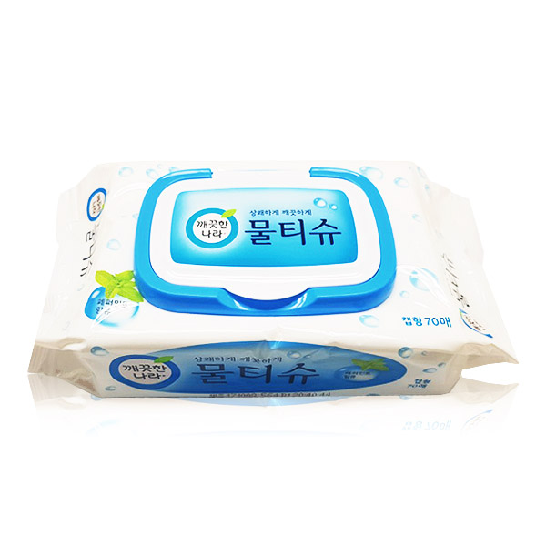 깨끗한나라 페퍼민트 물티슈 캡형, 70개입, 24개 27,200원