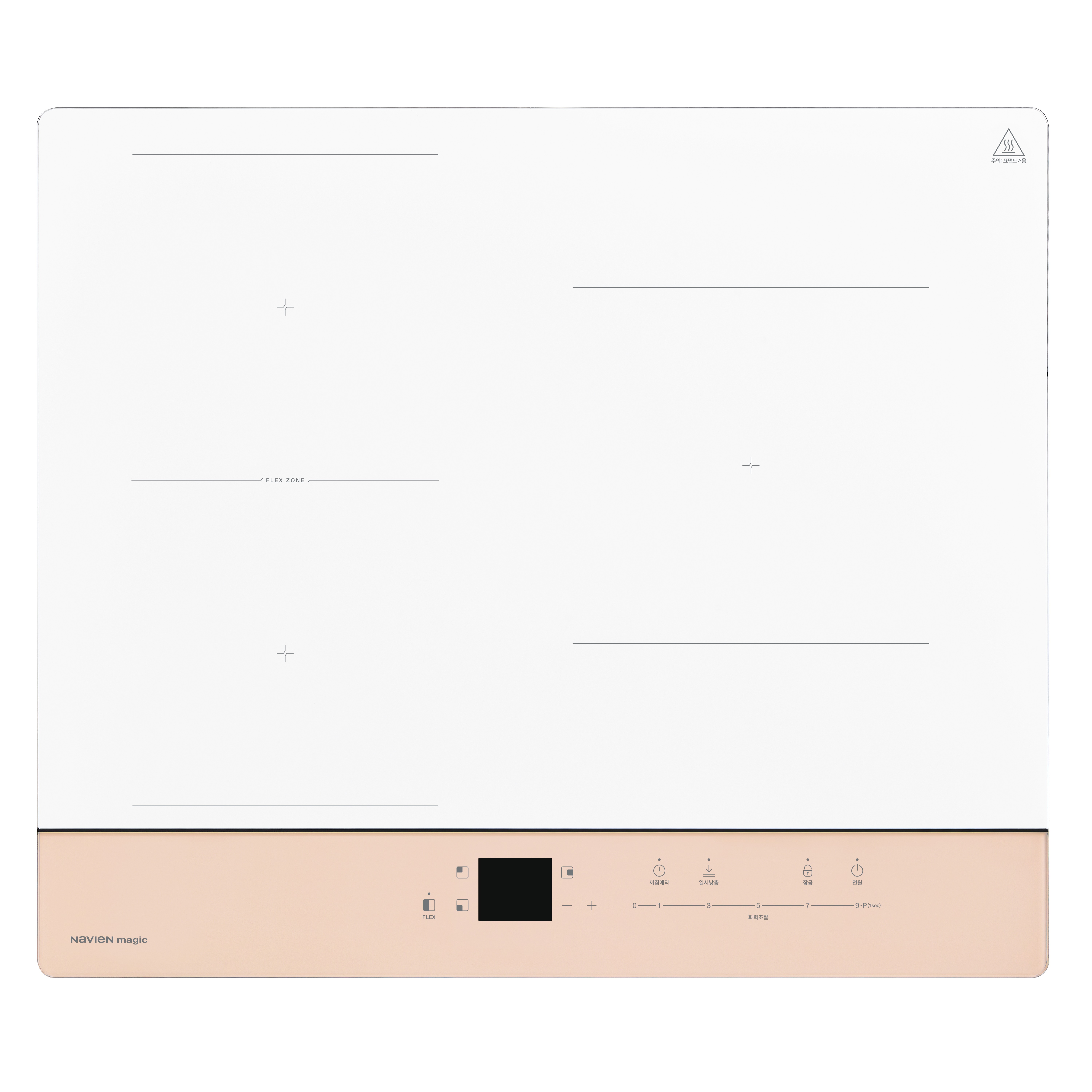 나비엔매직 인덕션 2분할 전기레인지 3구 WHITE + ROSE BEIGE 329,000원