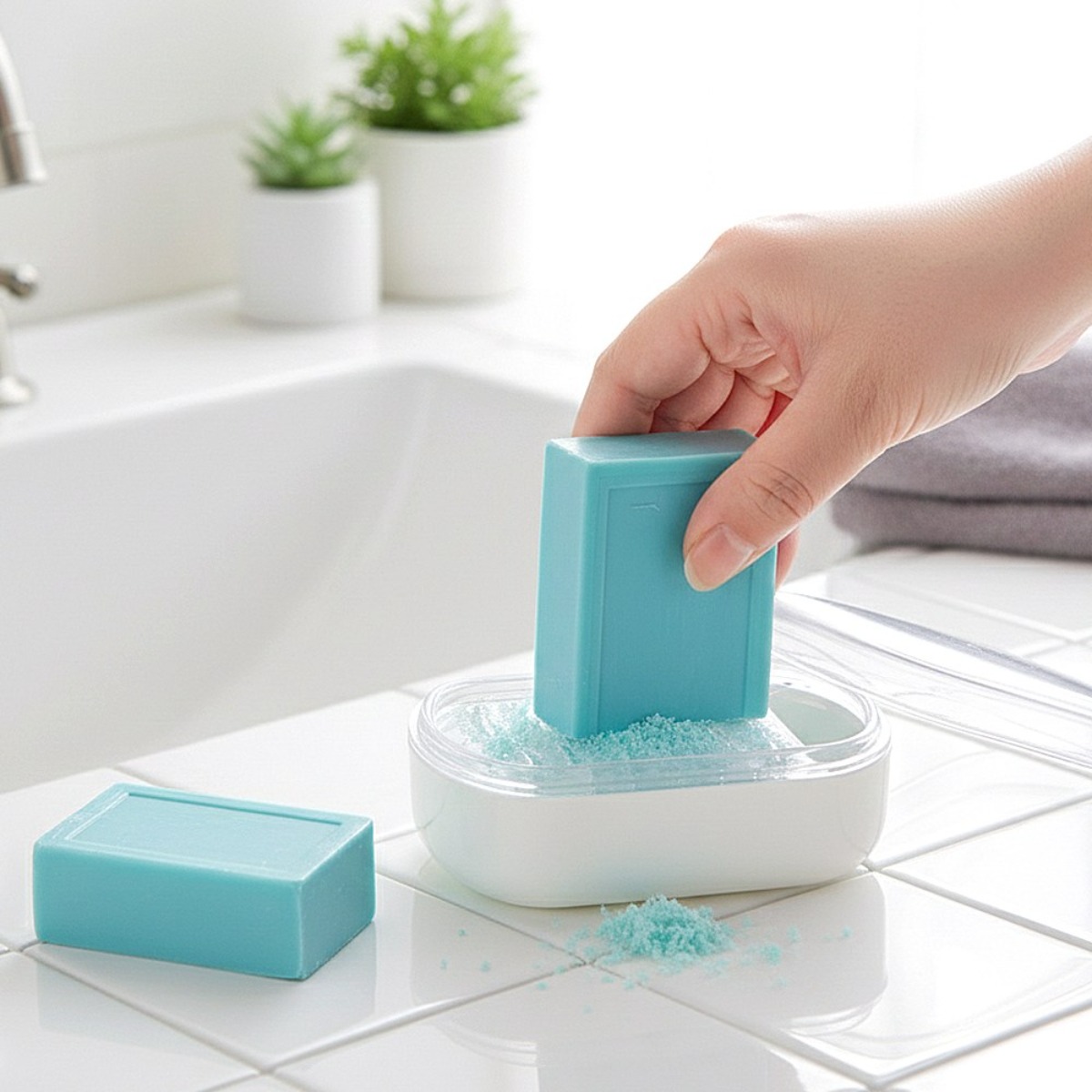 이노마타 일본제 만능 비누 갈이 강판 찌든 때 세탁부터 위생 손 씻기까지!, 1개, 화이트 5,900원