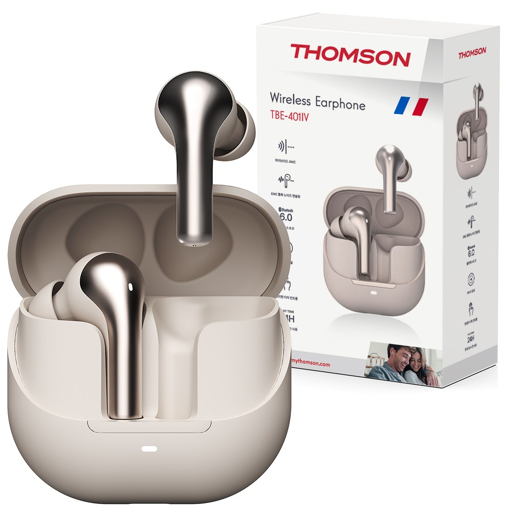 프랑스 톰슨 하이브리드 ANC 38dB 노이즈캔슬링 블루투스 6.0 무선 이어폰 49,800원