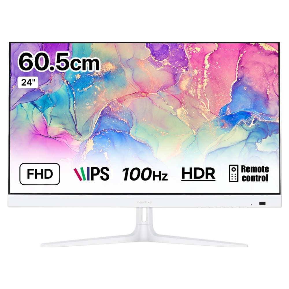인터픽셀 FHD 100Hz IPS 평면 게이밍 모니터 화이트, 60.5cm, IP2422(무결점) 129,000원