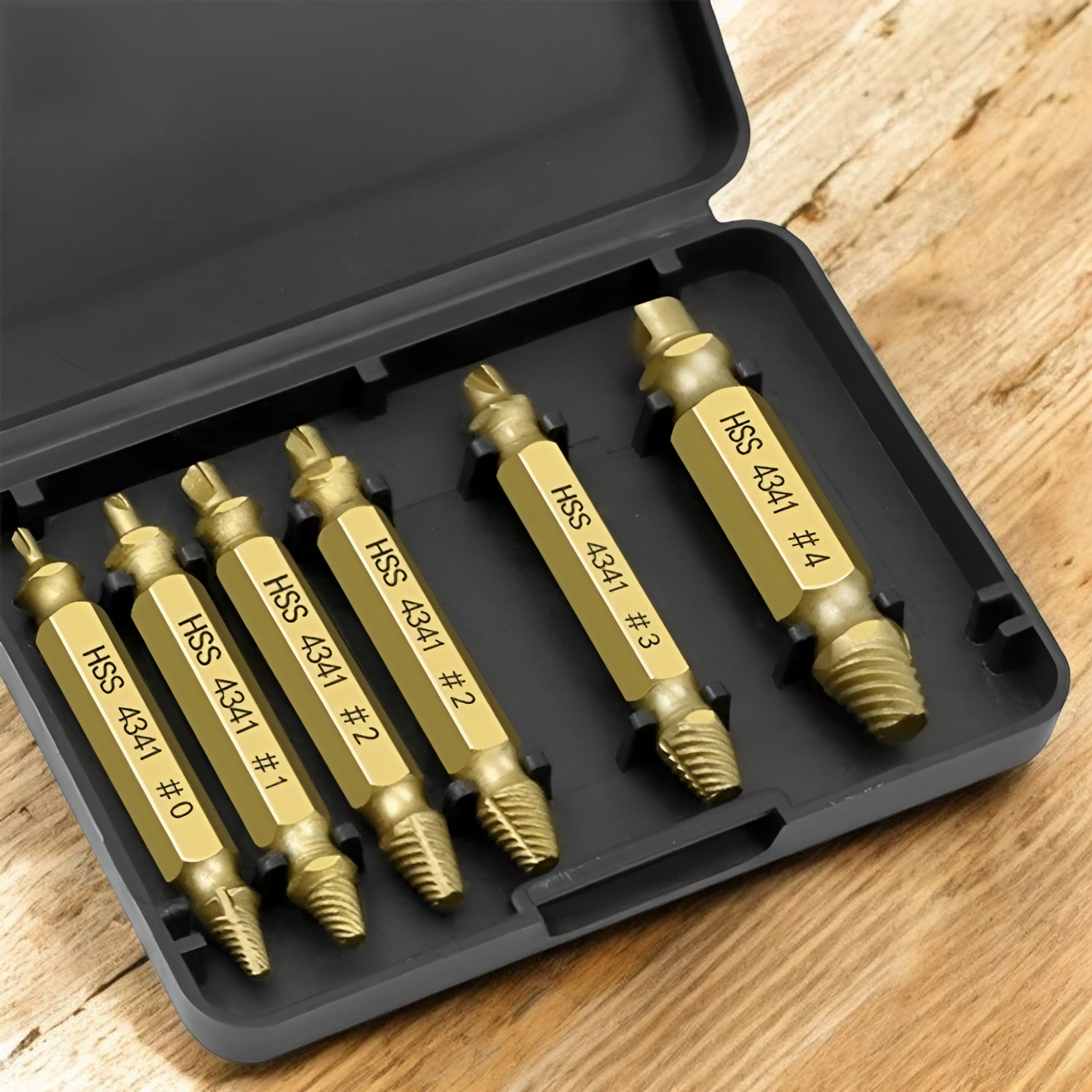 HSS 고성능 강철 코팅 손상된 볼트 제거 리무버 세트 6pcs 8,000원