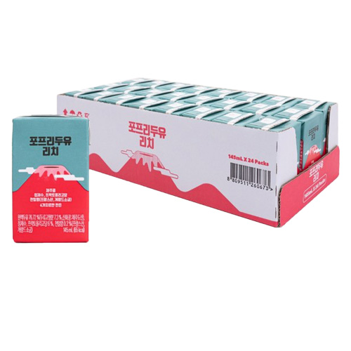 포프리 100% 국산 제주콩을 껍질째 그대로 포프리 두유 리치, 145ml, 24개 23,000원