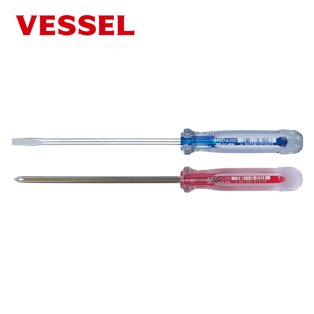 베셀 VESSEL 드라이버 6100 일자 4x200mm(-) 크리스탈 라인칼라 세축 드라이버 3,660원