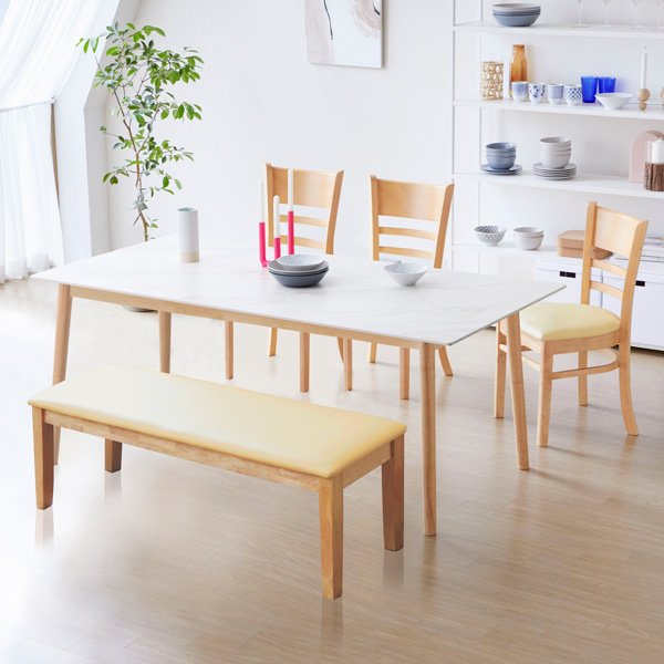 베스트리빙 스칸디 캘빈 포세린 12T 통세라믹 1200 1400 1600 1800 4인 6인 세라믹 식탁세트/의자2개+벤치의자1개/의자3개+벤치의자1개 4colors 389,000원