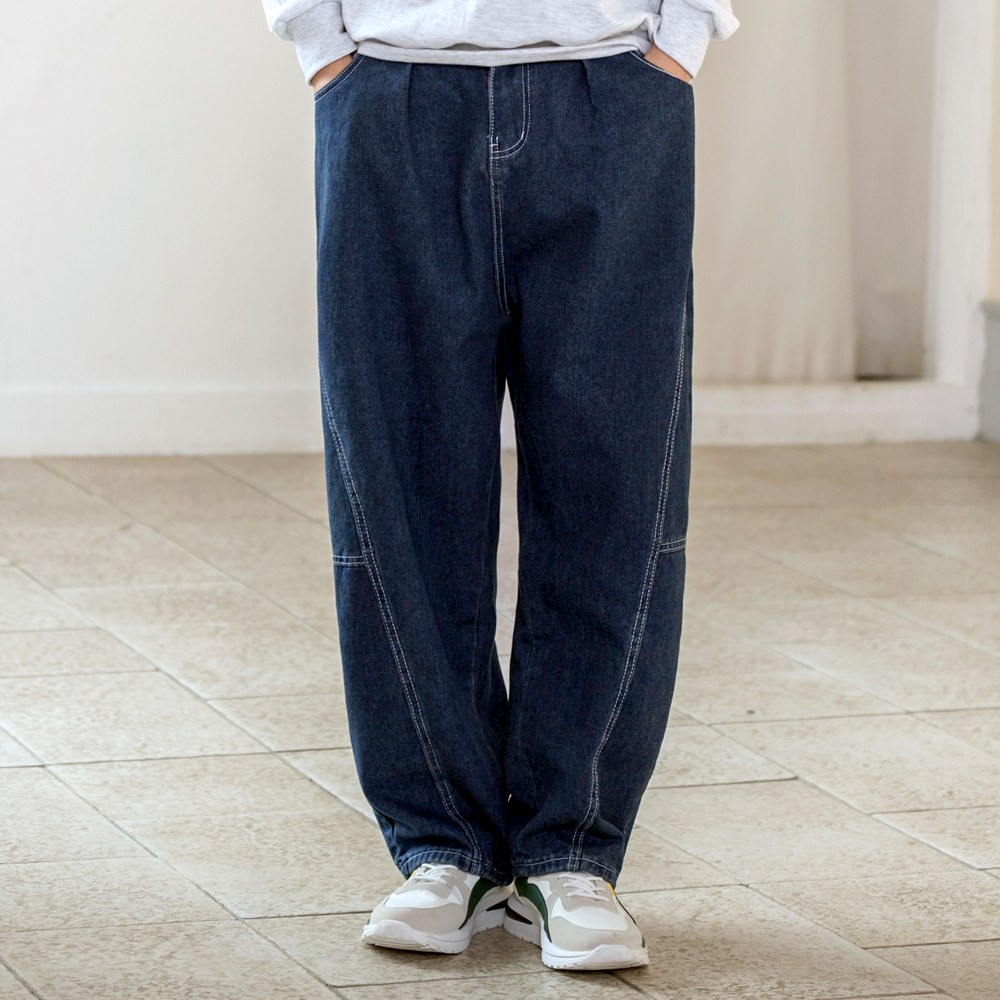 스몰더 남자 루즈핏 와이드 밴딩 청바지 [1545] 26,300원