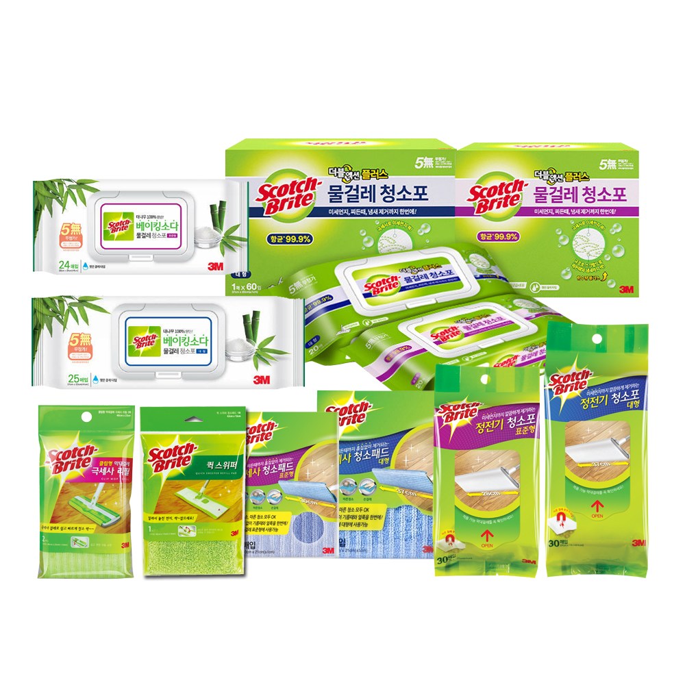 3M 스카치브라이트 물걸레 청소포 모음전, 1개 148,000원