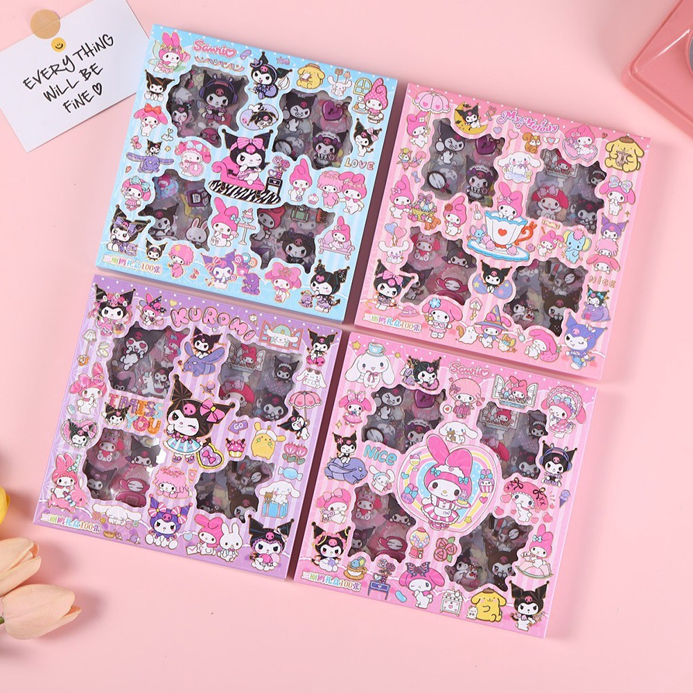 토이토이 산리오 스티커 4종세트 384장 4p 다꾸 폰꾸 스티커 방수스티커, 1세트, 종합색상 10,900원