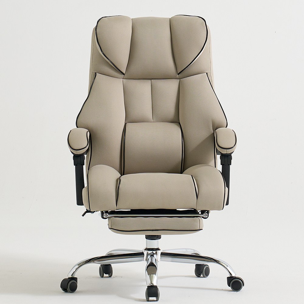 제우스 게이밍 컴퓨터 침대형 사무용 리클라이너 중역 사무실 의자, 메쉬_베이지 140,000원