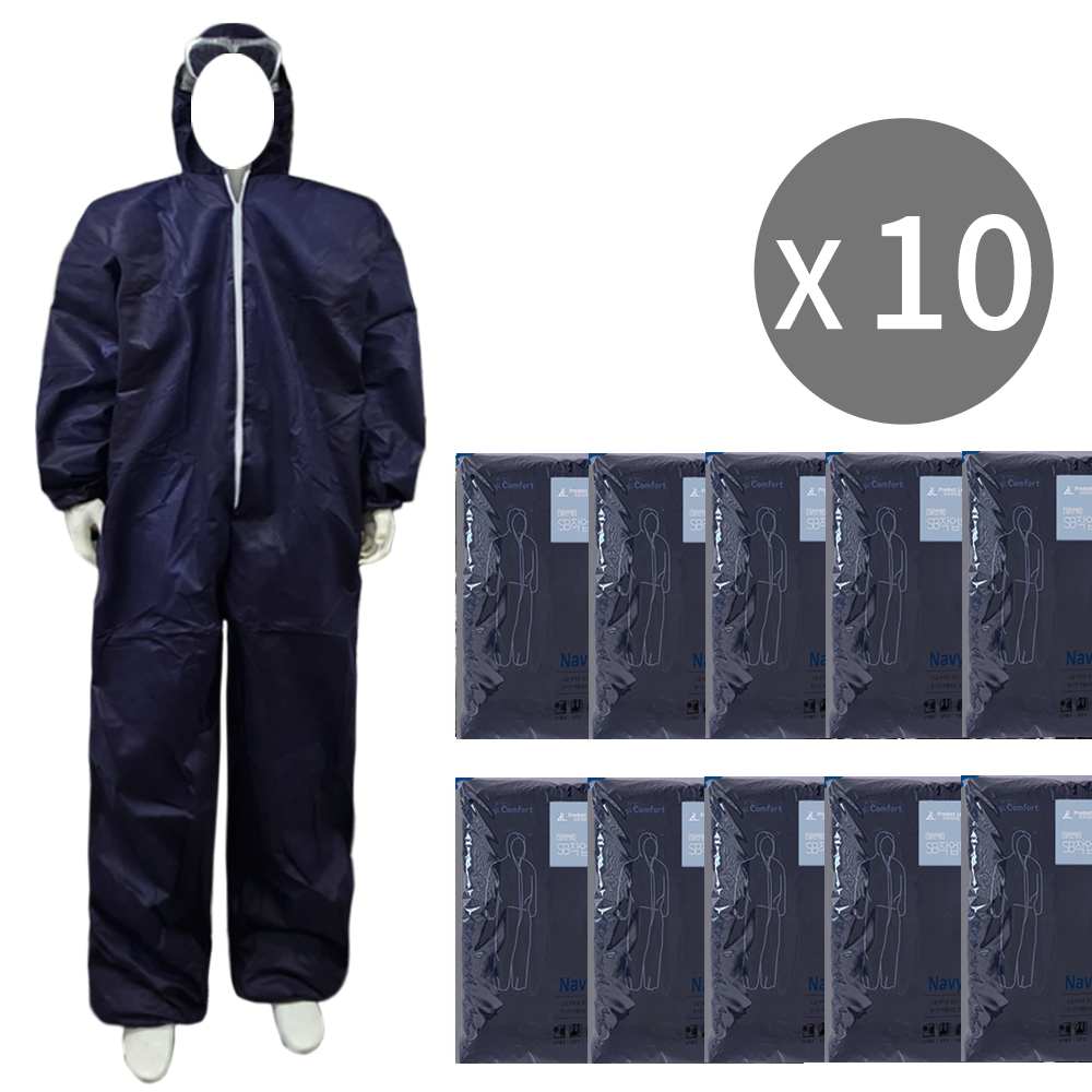 일회용작업복 원피스작업복_남색/네이비 방진복 분진복 방역복 보호복 일체형 16,800원