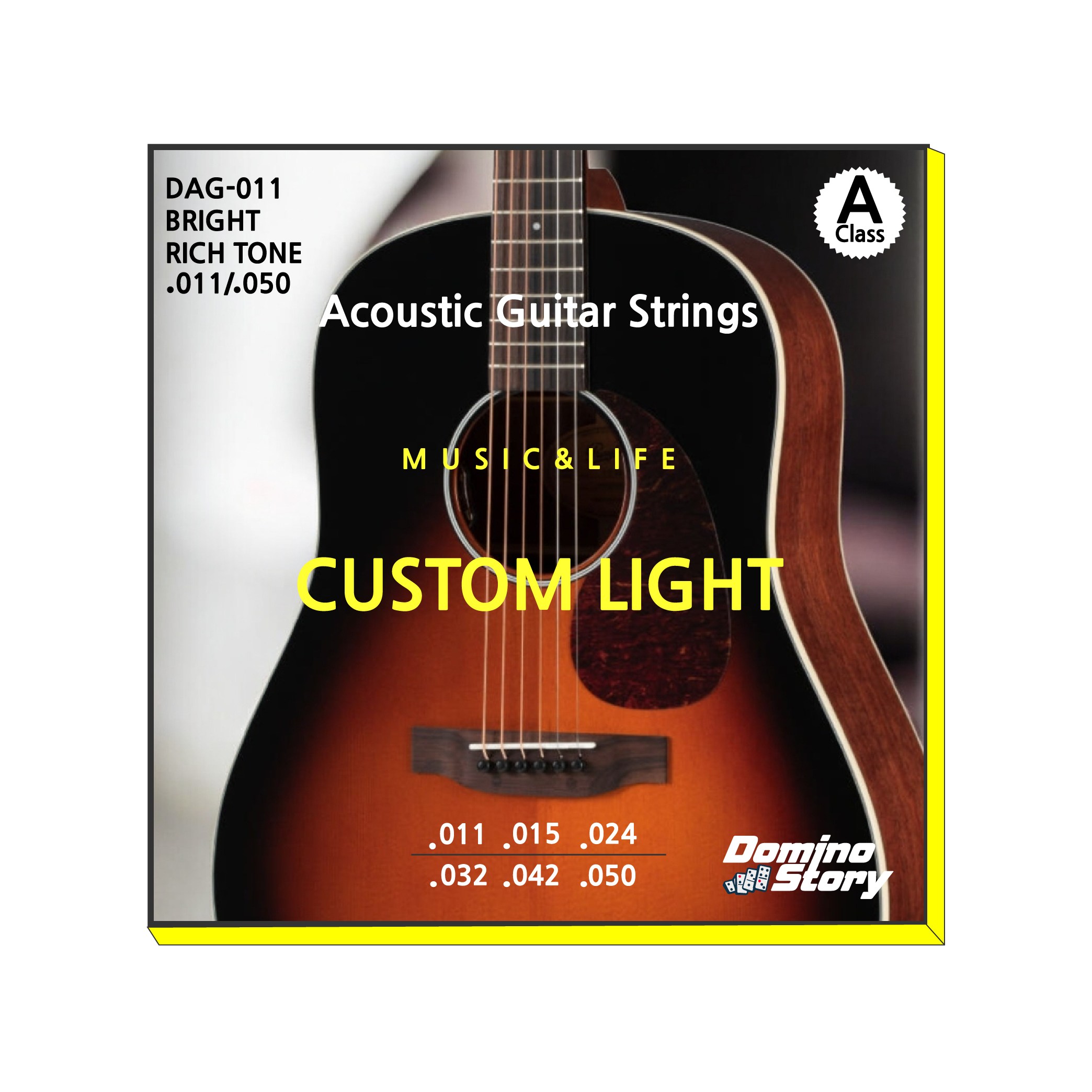 도미노스토리 통기타 줄 세트 어쿠스틱 기타 스트링 011-050, 2세트, 도금, 어쿠스틱기타줄 10,900원
