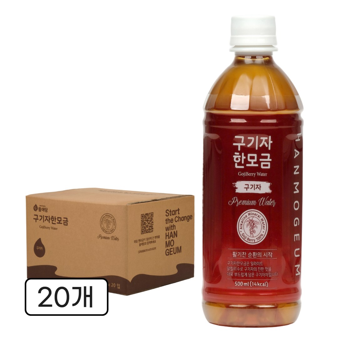 구기자한모금 국산 100% 구기자물 구기자차 물애담, 1박스, 20개입, 500ml 35,000원