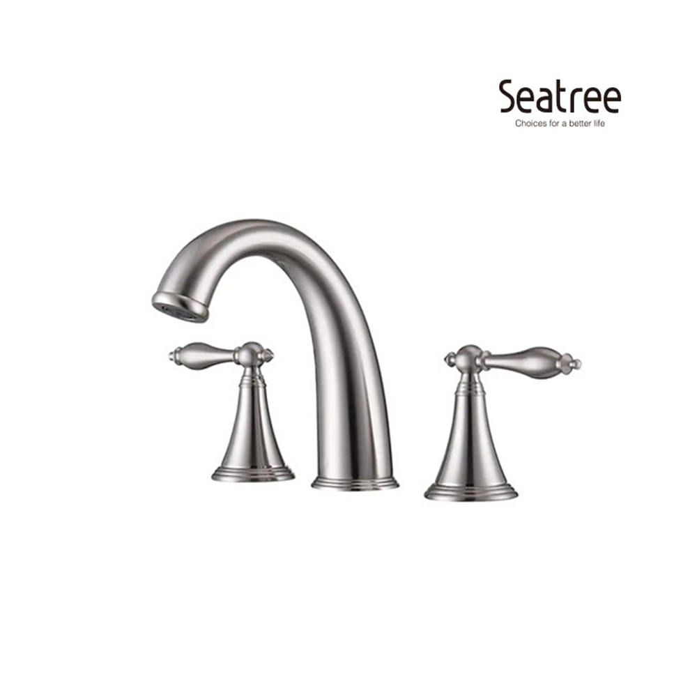 씨트리 ST-03001NB 무광 니켈 투핸들 3홀 세면대 세면기 수전 수도꼭지 242,000원