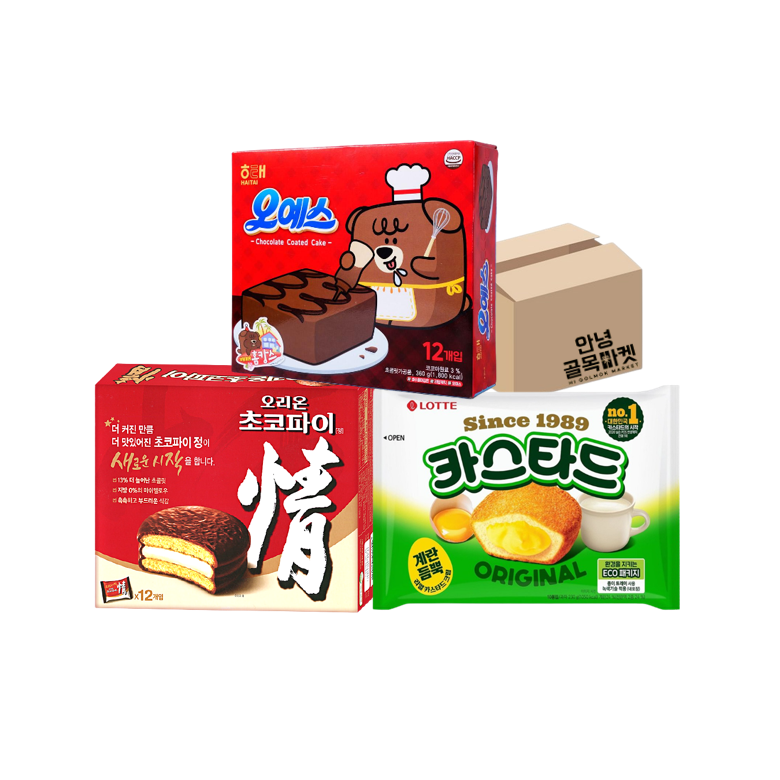 오예스360g+오리온초코파이468g+카스타드230g 18,900원