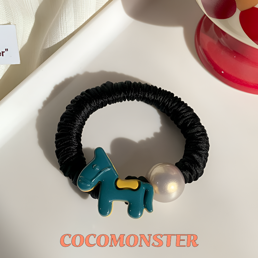 COCOMONSTER 프리미엄 진주 말 포인트 헤어 머리끈 반묶음 헤어끈 9,900원