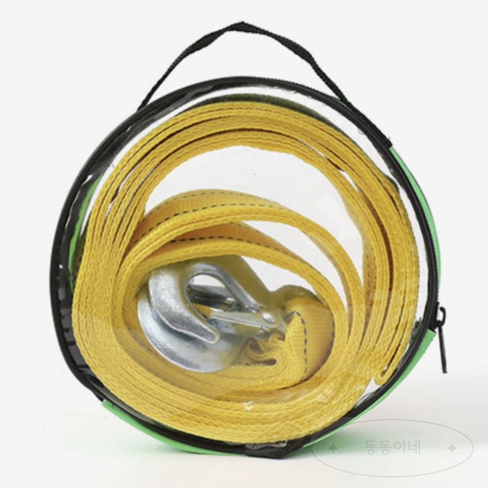 시월 고리형 차량용 견인로프 5톤 4M 옐로우 로프끈 8,000원