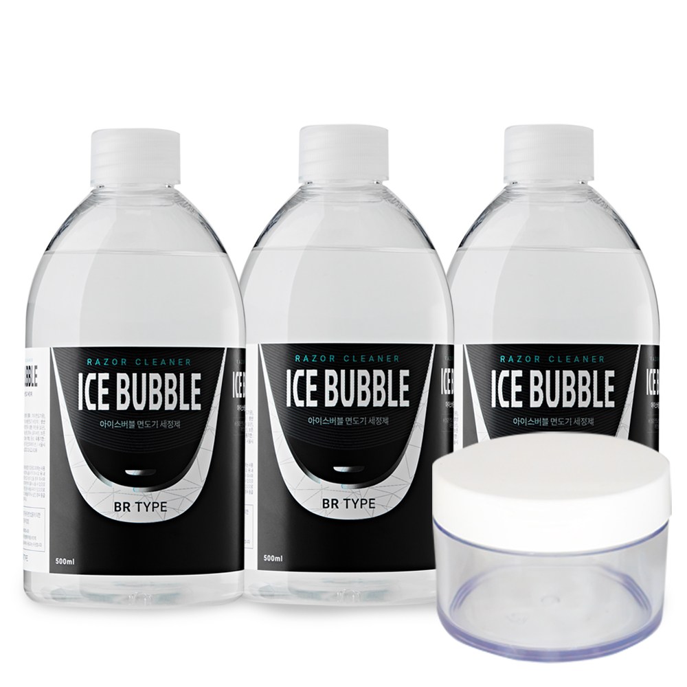 아이스버블 브라운 면도기세정액 리필 파나소닉 필립스 호환, (묶음), 1개, 브라운 호환(BR타입) 500ml *3개 +세척용기 20,000원