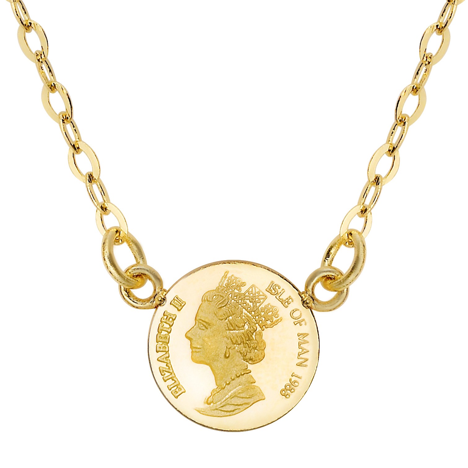 펠리체골드 14K 미니 코인 목걸이(+선물포장)금 여왕 럭셔리 퀸 데일리 심플 기념일 골드 여성 체인 행운 레이어드 273,400원