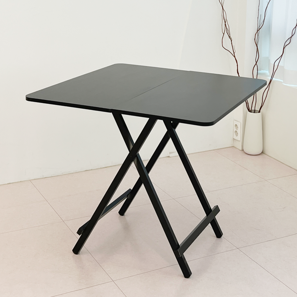 오브민 LPM 접이식 테이블 사각 식탁 800, 블랙, 4인용 27,490원