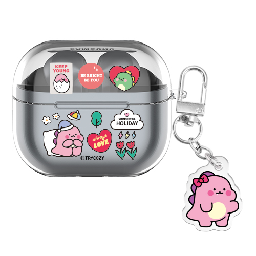 리틀티노 패치 버즈라이브/버즈3/버즈3프로 클리어 케이스 +아크릴 키링 세트 15,900원