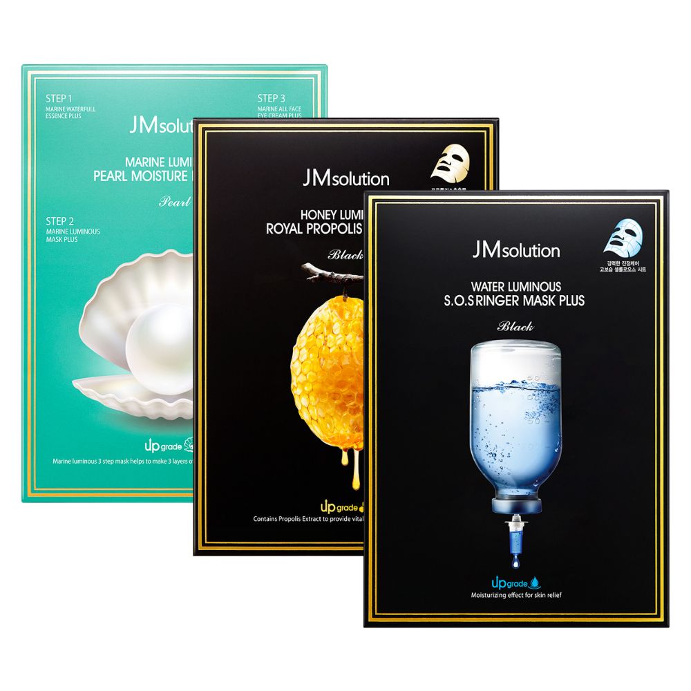 [30매] 제이엠솔루션 BEST 꿀광+물광+청광 플러스 마스크팩 3종 세트, 10개, 30개입 147,140원
